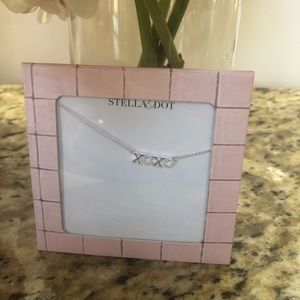 STELLA & DOT Silver XOXO Necklace NIB